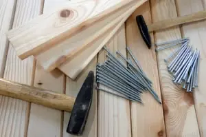 hammer nails and wood